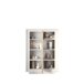Highboard >Siena< 6 Böden, Weiss Lack matt, Cadiz Eiche Dekor - 106x171x40 (BxHxT)