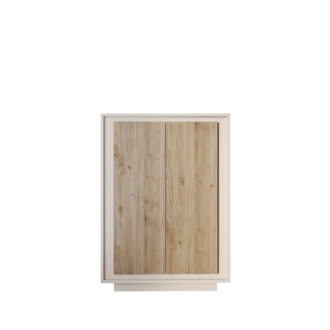 Highboard >Siena< 6 Böden, Soft-Close, Cashmere / Cadiz Eiche Dekor - 106x171x40 (BxHxT)