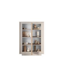 Highboard >Siena< 6 Böden, Soft-Close, Cashmere / Cadiz Eiche Dekor - 106x171x40 (BxHxT)