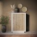 Highboard >Siena< 6 Böden, Soft-Close, Cashmere / Cadiz Eiche Dekor - 106x171x40 (BxHxT)