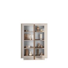 Highboard >Siena< 6 Böden, Soft-Close, Cashmere / Mercure Eiche Dekor - 106x171x40 BxHxT