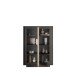 Highboard >Siena< 6 Böden, Lava anthrazit / Cadiz Eiche Dekor - 106x171x40 (BxHxT)
