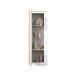 Vitrine >Siena< 1 Tür, 3 Böden, Soft-Close, Weiss Lack matt - 67x197x40 (BxHxT)