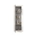 Vitrine >Siena< 3 Böden, Soft-Close, Weiss Lack matt, Beton-Optik - 67x197x40 (B/H/T)