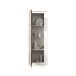 Vitrine >Siena< 3 Böden, Weiss Lack matt, Mercure Eiche Dekor - 67x197x40 (BxHxT)