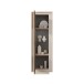 Vitrine >Siena< 3 Böden, Soft-Close, Cashmere, Mercure Eiche Dekor - 67x197x40 (BxHxT)