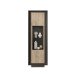 Vitrine >Siena< 3 Böden, Soft-Close, Lava anthrazit, Cadiz Eiche Dekor 67x197x40 BxHxT