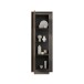 Vitrine >Siena< 3 Böden,Softclose, Lava anthrazit, Mercure Eiche Dekor 67x197x40 BxHxT