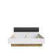 Bettgestell >MAYACUS< Weiss, Eiche Dekor, Liegefl. 180x200cm - 189,2x90x215,1cm (BxHxT)