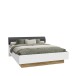 Bettgestell >MAYACUS< Weiss, Eiche Dekor, Liegefl. 180x200cm - 189,2x90x215,1cm (BxHxT)