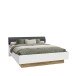 Bettgestell >MAYACUS< Weiss, Eiche Dekor, Liegefl. 180x200cm - 189,2x90x215,1cm (BxHxT)