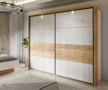 Passepartout >MAYACUS< für Kleiderschrnak, Mauvella Eiche Dekor - 280,6x215,9x23,8cm (BxHxT)