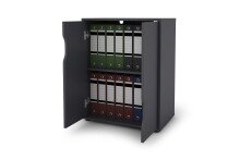 Aktenschrank >BELFAST< 2 Türen, 1 Boden, grifflos, Anthrazit 60 x 76,5, 37cm (BxHxT)