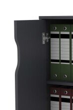 Aktenschrank >BELFAST< 2 Türen, 1 Boden, grifflos, Anthrazit 60 x 76,5, 37cm (BxHxT)
