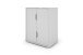 Aktenschrank >BELFAST< grifflos, 2 Türen, 1 Boden, Weiß - 60 x 76,5, 37cm (BxHxT)