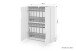 Aktenschrank >BELFAST< grifflos, 2 Türen, 1 Boden, Weiß - 60 x 76,5, 37cm (BxHxT)
