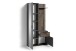 Kompaktgarderobe >JAKOB< Spiegel, 2 Türen, Schublade, Anthrazit Oldwood Dekor 97x197x30cm B/H/T