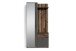 Kompaktgarderobe >JAKOB< Spiegel, 2 Türen, Schublade, Anthrazit Oldwood Dekor 97x197x30cm B/H/T