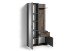 Kompaktgarderobe >JAKOB< Spiegel, 2 Türen, Schublade, Anthrazit Oldwood Dekor 97x197x30cm B/H/T