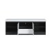 Lowboard >CAMPANIA< 2 Türen, 1 Schub, 1 Fach, Alpinweiß / Anthrazit - 180x68x45cm (BxHxT)