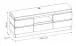 Lowboard >CAMPANIA< 2 Türen, 1 Schub, 1 Fach, Alpinweiß / Anthrazit - 180x68x45cm (BxHxT)