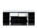 Kommode >CAMPANIA<  4 Türen, 2 Schübe, Alpinweiß / Anthrazit - 200x93x45cm (BxHxT)
