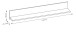 Wandboard >CAMPANIA< in Alpinweiß / Anthrazit Dekor - 160x24x24cm (BxHxT)