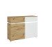 Kommode >LUCI< 2 Türen, 2 Schübe, Alpinweiß / Artisan Eiche Dekor - 120x90x40cm BxHxT