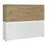 Highboard >LUCI< 6 Türen, Beleuchtung, weiß/Artisan Eiche Dekor - 165x132x40cm BxHxT