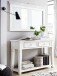 Garderoben-Set >Opus< (2-teilig) in weiss, Kiefer massiv - 124x182x40cm (BxHxT)