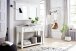 Garderoben-Set >Opus< (3-teilig) in weiss, Kiefer massiv - 184x182x40cm (BxHxT)