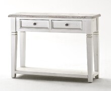 Garderoben-Set >Opus< (2-teilig) in weiss, Kiefer massiv - 121x203x40cm (BxHxT)