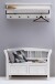 Garderoben-Set >Opus< (2-teilig) in weiss, Kiefer massiv - 124x140x40cm (BxHxT)