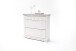 Garderoben-Set >Opus< (3-teilig) in weiss, Kiefer massiv - 185x200x30cm (BxHxT)