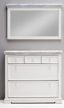 Garderoben-Set >Opus< (2-teilig) in weiss, Kiefer...