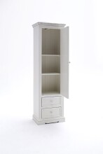 Garderoben-Set >Opus< (3-teilig) in weiss, Kiefer massiv - 190x200x40cm (BxHxT)