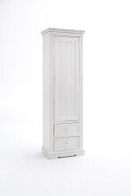 Garderoben-Set >Opus< (3-teilig) in weiss, Kiefer massiv - 190x200x40cm (BxHxT)
