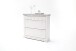 Garderoben-Set >Opus< (3-teilig) in weiss, Kiefer massiv - 190x200x40cm (BxHxT)