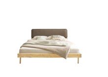 Massivholzbett >Jerik< in Eichefarbig, Fichte massiv - 166,5x89x210cm (BxHxT)