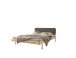 Massivholzbett >Jerik< in Eichefarbig, Fichte massiv - 166,5x89x210cm (BxHxT)