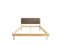 Massivholzbett >Jerik< in Eichefarbig, Fichte massiv - 146,5x89x210cm (BxHxT)