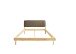Massivholzbett >Jerik< in Eichefarbig, Fichte massiv - 146,5x89x210cm (BxHxT)