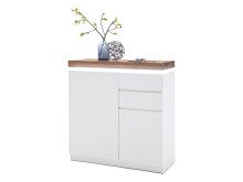 Garderoben-Set >Lisa< (4-teilig) in weiss / Eiche - 185x193x38 (BxHxT)