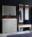 Garderoben-Set >Lisa< (4-teilig) in weiss / Eiche - 185x193x38 (BxHxT)