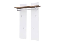 Garderoben-Set >Lisa< (2-teilig) in weiss / Eiche - 185x193x38 (BxHxT)