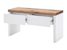 Garderoben-Set >Lisa< (2-teilig) in weiss / Eiche - 185x193x38 (BxHxT)