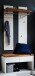 Garderoben-Set >Lisa< (2-teilig) in weiss / Eiche - 185x193x38 (BxHxT)