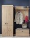 Garderoben-Set >Barceloni< (3-teilig) in bianco - 183x204x38 (BxHxT)