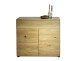 Kommode >KM-0662< 2 Türen, 1 Schub, 1 Boden, Wildeiche massiv - 100x89x40cm (BxHxT)