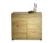 Kommode >KM-0662< 2 Türen, 1 Schub, 1 Boden, Wildeiche massiv - 100x89x40cm (BxHxT)